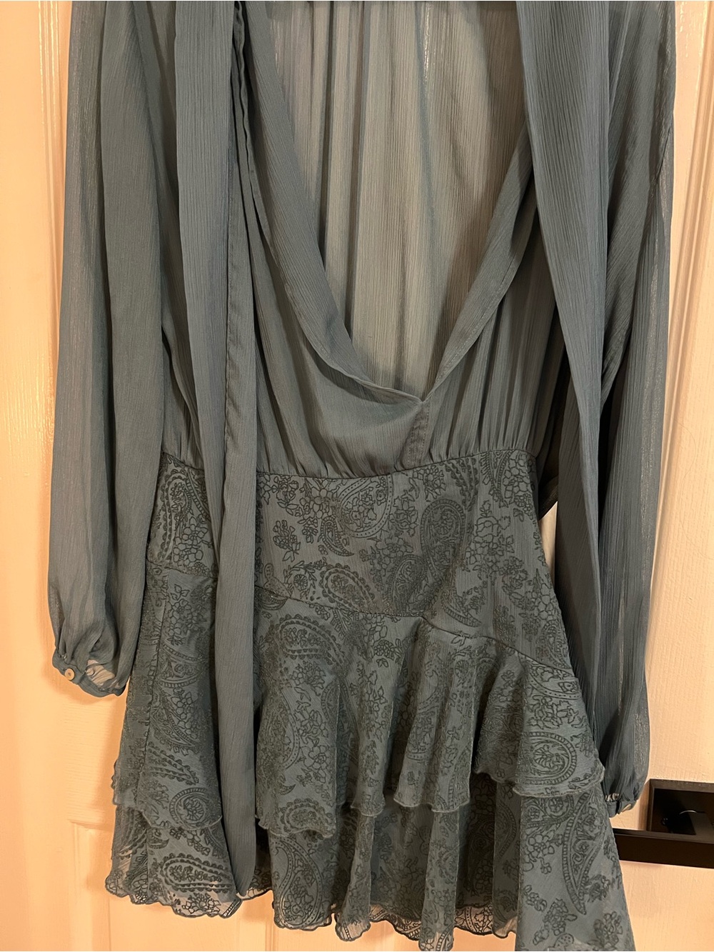 Zara Combination Ruffled Mini Dress - Picture 8 of 9